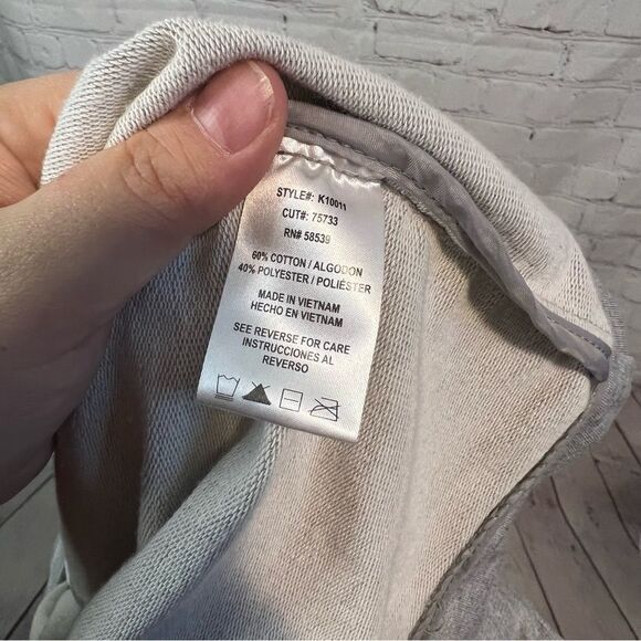 Kut from the Kloth Womens Button Front Long Jacket Size Large Gray Ruffle - Picture 4 of 6